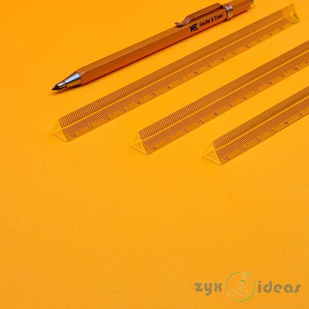 novedad regla transparente naranja