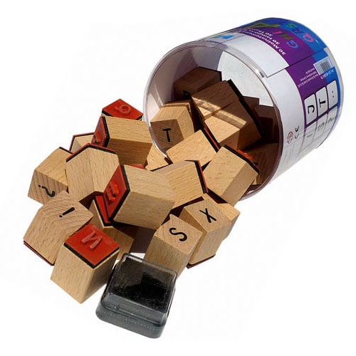 sellos letras para papel y scrapbooking